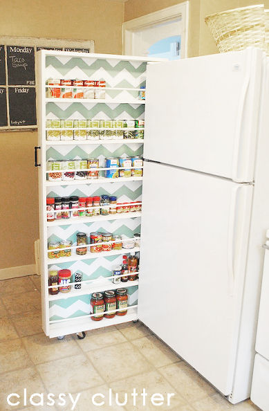 diy hidden storage canned food storage cabinet, storage ideas, urban living, woodworking projects, The full cabinet open